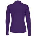 Violett - Back - Cottover - Poloshirt für Damen Langärmlig