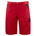 Rot - Front - Projob - Cargo-Shorts für Herren