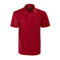 Rot - Front - Projob - Formelles Hemd für Herren kurzärmlig