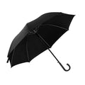 Schwarz - Front - Herren Regenschirm mit PVC-Griff, einfarbig
