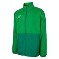 Smaragd-Verdant Grün - Front - Umbro - Jacke, wasserfest für Kinder - Training