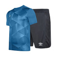 Blue Jewel Blau-Schwarz - Front - Umbro - "Maxium" Fußball-Kit für Kinder
