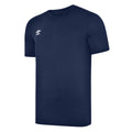 Marineblau-Weiß - Front - Umbro - "Club Leisure" T-Shirt für Kinder