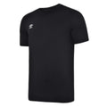 Schwarz-Weiß - Front - Umbro - "Club Leisure" T-Shirt für Kinder