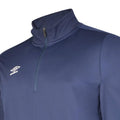 Dunkel-Marineblau - Side - Umbro - "Club Essential" Sweatshirt mit halbem Reißverschluss für Herren
