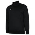 Schwarz - Front - Umbro - "Club Essential" Sweatshirt mit halbem Reißverschluss für Herren