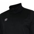 Schwarz - Side - Umbro - "Club Essential" Sweatshirt mit halbem Reißverschluss für Herren
