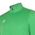 Smaragd - Side - Umbro - "Club Essential" Sweatshirt mit halbem Reißverschluss für Herren