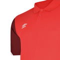 Zinnoberrot-Rad Rot -Schwarz - Back - Umbro - "Total" Poloshirt für Herren - Training