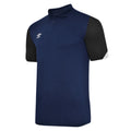 Marineblau-Dunkel-Marineblau-Weiß - Front - Umbro - "Total" Poloshirt für Herren - Training