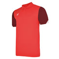 Zinnoberrot-Rad Rot -Schwarz - Front - Umbro - "Total" Poloshirt für Herren - Training