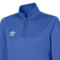 Königsblau - Side - Umbro - "Club Essential" Sweatshirt mit halbem Reißverschluss für Damen