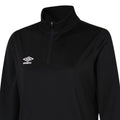 Schwarz - Side - Umbro - "Club Essential" Sweatshirt mit halbem Reißverschluss für Damen
