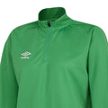 Smaragd - Side - Umbro - "Club Essential" Sweatshirt mit halbem Reißverschluss für Damen
