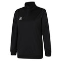 Schwarz - Front - Umbro - "Club Essential" Sweatshirt mit halbem Reißverschluss für Damen