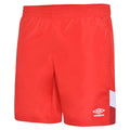 Zinnoberrot-Chili-Pfeffer-Rot- Brillantes Weiß - Front - Umbro - Shorts für Kinder - Training