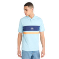 Blau-Ecru-Leuchtendes Orange - Side - Umbro - Poloshirt für Herren