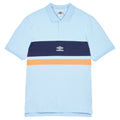 Blau-Ecru-Leuchtendes Orange - Front - Umbro - Poloshirt für Herren