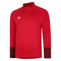 Zinnoberrot-Rad Rot -Schwarz - Front - Umbro - "Total Training" Trainingsjacke mit kurzem Reißverschluss für Kinder