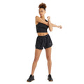 Schwarz - Side - Umbro - "Pro Training Hybrid" Shorts für Damen