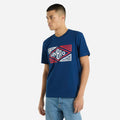 Immobilien Blau - Front - Umbro - "Origins" T-Shirt für Herren