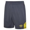Kohlen-Schwarz-Kräftiges Gelb - Front - Umbro - "Vier" Shorts für Kinder
