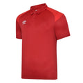 Chili-Pfeffer-Rot-Zinnoberrot - Front - Umbro - Poloshirt für Kinder
