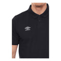 Schwarz-Weiß - Side - Umbro - "Essential" Poloshirt für Jungen
