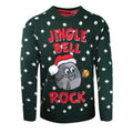 Tannengrün - Front - Brave Soul - "Jingle Bell Rock" Pullover für Herren - weihnachtliches Design