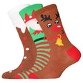 Bunt - Front - Anucci - Socken für Kinder - weihnachtliches Design(3er-Pack)
