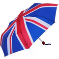 Rot-Weiß-Blau - Front - X-brella - Faltbarer Regenschirm Union Jack