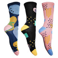 Blau-Gelb - Front - Pandastick - Socken für Damen (3er-Pack)