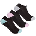 Minzgrün-Pink-Grau - Front - Redtag - Socken für Damen (3er-Pack)