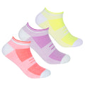 Koralle-Violett-Gelb - Front - Redtag - Sneaker-Socken für Damen