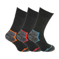 Schwarz - Front - Robuste Socken für Herren (3er-Pack)