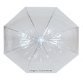 Transparent-Weiß - Side - X-brella - Faltbarer Regenschirm Kuppel
