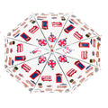 Transparent-Rot - Side - X-brella - Faltbarer Regenschirm Kuppel