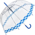 Transparent-Blau - Back - X-brella - Faltbarer Regenschirm Kuppel