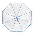 Transparent-Blau - Side - X-brella - Faltbarer Regenschirm Kuppel