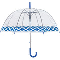 Transparent-Blau - Front - X-brella - Faltbarer Regenschirm Kuppel
