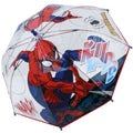 Transparent-Marineblau-Rot - Front - Spider-Man - Faltbarer Regenschirm für Kinder