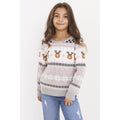Grau - Front - Brave Soul - Pullover für Kinder - weihnachtliches Design