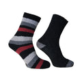 Rot-Grau - Front - Pierre Roche - Socken für Männer Hochwertig (2-er Pack)