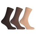 Brauntöne - Front - Simply Essentials - Socken für Herren Makobaumwolle (3-er Pack)