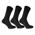 Schwarz - Front - Simply Essentials - Socken für Herren Große Füße Gedächtnis Gepolstert (3-er Pack)
