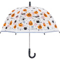 Transparent-Orange - Front - X-brella - Regenschirm für Kinder Halloween Kürbis