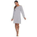 Grau - Front - Follow That Dream - Nachtkleid für Frauen Jersey Dalmatinisches Muster