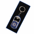 Blau - Front - Chelsea FC - Schlüsselring Flaschenöffner mit Taschenlampe