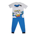 Weiß-Blau - Front - Disney - Schlafanzug für Herren