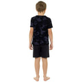 Blau Tarnung - Back - Foxbury - Oberteil und Shorts Pyjama Set für Jungen Tarnung Baumwolle